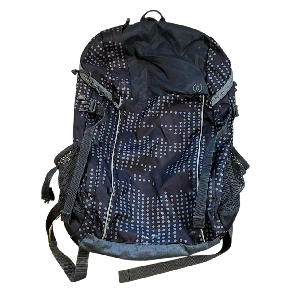 Lands' End Black and Gray Men's Backpack